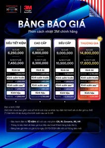 Bảng giá phim cách nhiệt 3M